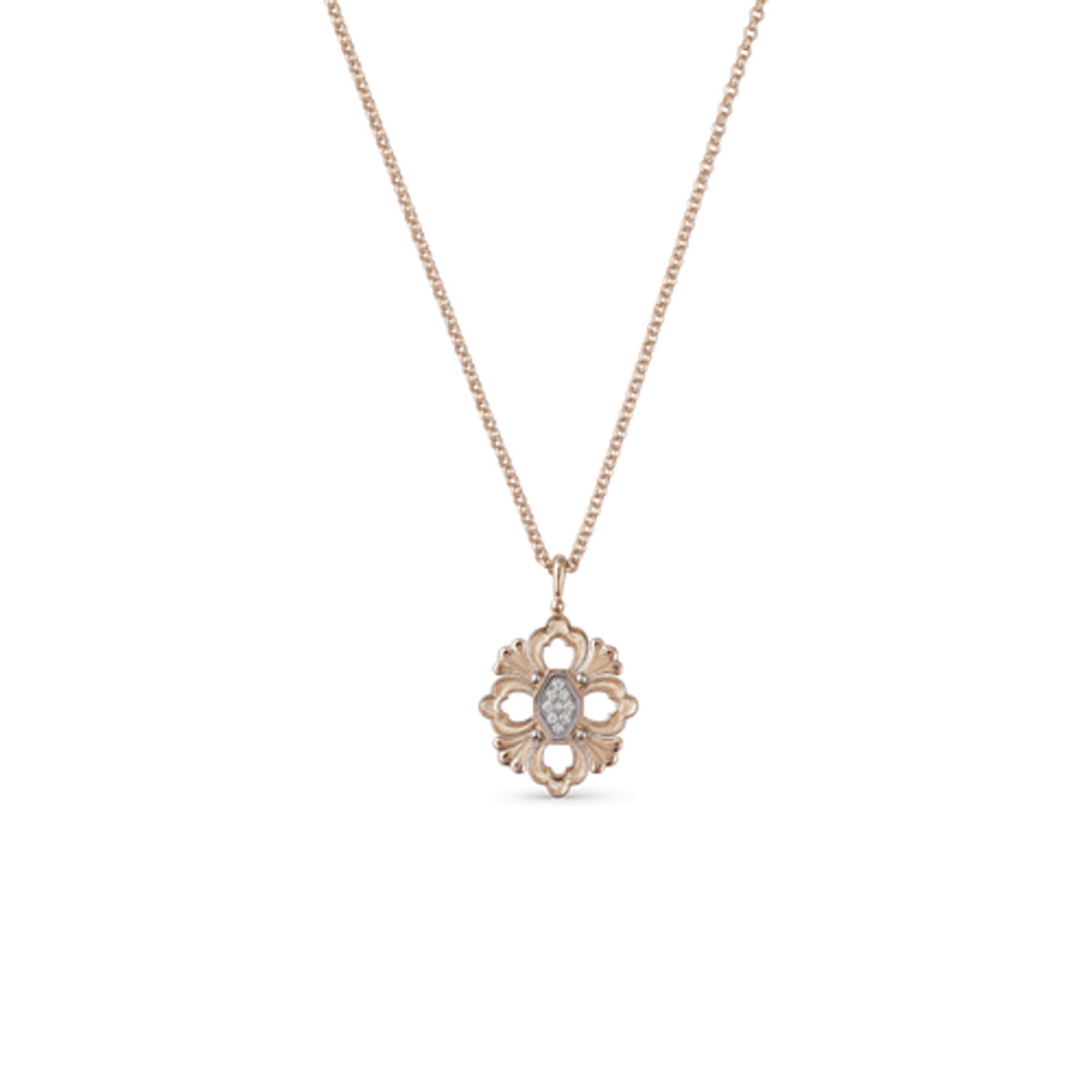 OPERA PINK AND WHITE GOLD PENDANT