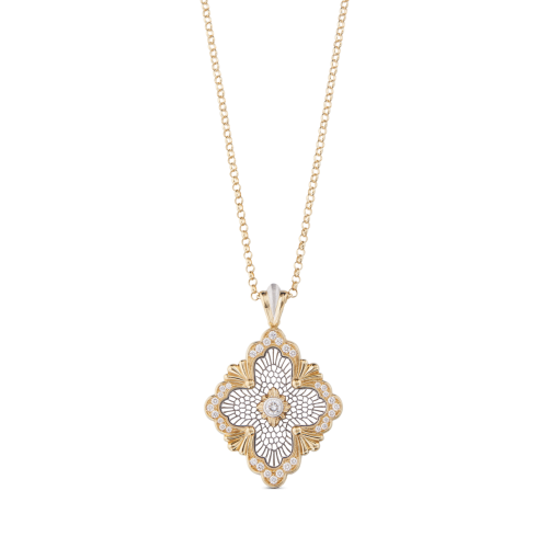 OPERA TULLE YELLOW AND WHITE GOLD MAXI PENDANT