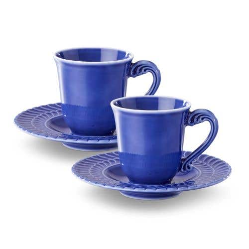 DOUBLE ROUCHE - FLORENCE FURNACE COBALT BLUE COFFEE CUP