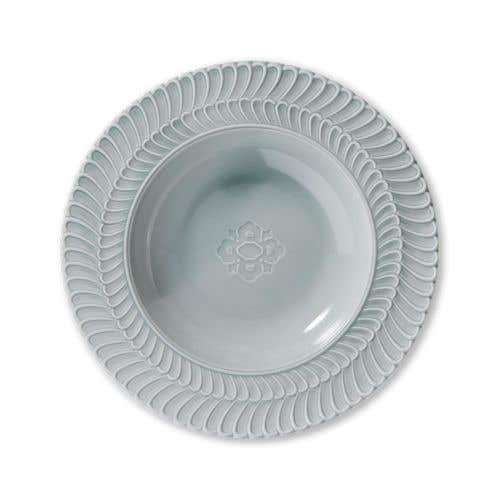 DOUBLE ROUCHE - FLORENCE FURNACE TANG GREEN SOUP PLATE