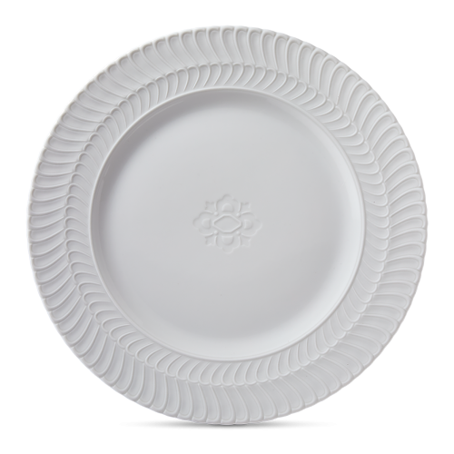 ROUCHE WHITE PORCELAIN SERVING PLATE