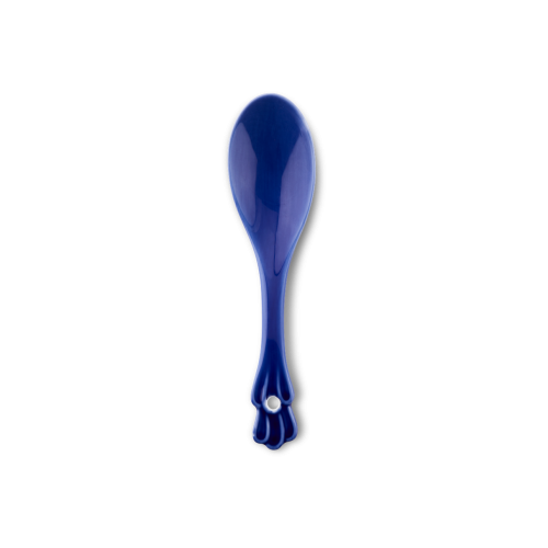 COBALT BLUE SOUP LADLE DOUBLE RUCHE - FLORENCE FURNACE