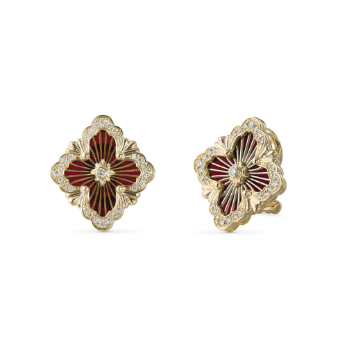 OPERA TULLE GOLD BUTTON EARRINGS