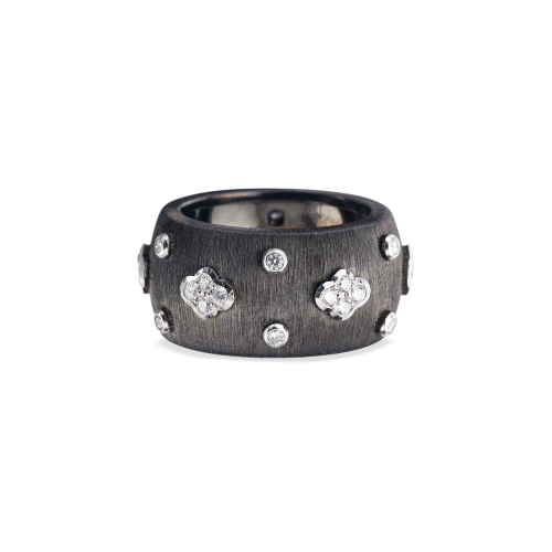 MACRI WHITE GOLD ETERNELLE RING WITH DIAMONDS