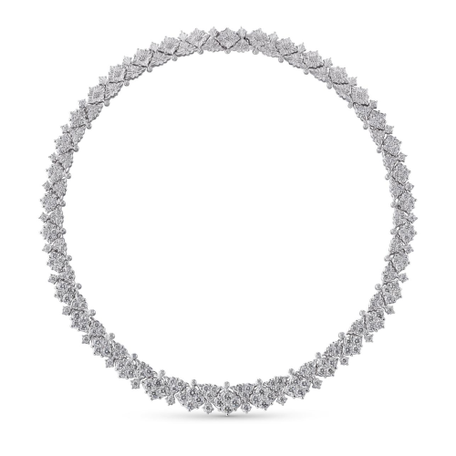 CARLOTTA WHITE GOLD NECKLACE WITH DIAMONDS