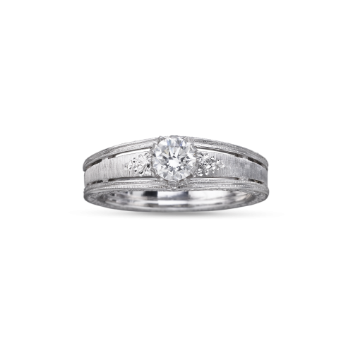 BEATRICE PLATINUM RING WITH DIAMOND STONE
