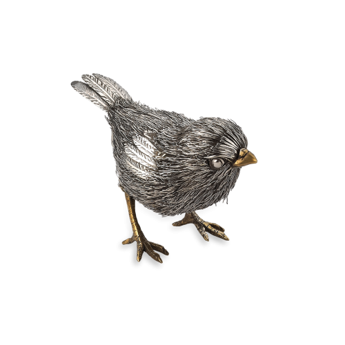FURRY SPARROW IN SILVER