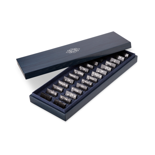 OPERA DOMINO SET IN SILVER