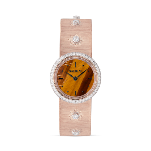 MACRI PINK GOLD WATCH WITH DIAMONDS